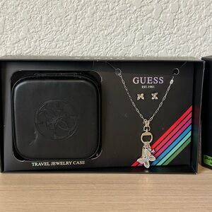 Guess Silver Blue Tone Butterfly Charm Necklace
Earrings (3pc Set) Trendy Style